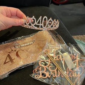 NIP Rose Gold 40th Birthday Set